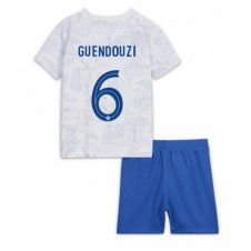 Frankrike Matteo Guendouzi #6 Bortaställ Barn VM 2022 Korta ärmar (+ Korta byxor)